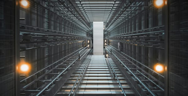 futuristic data center server room
